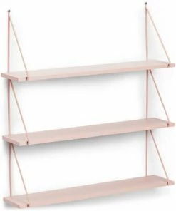 Alice & Fox Triangle 3-Plan Vegghylle, Rosa