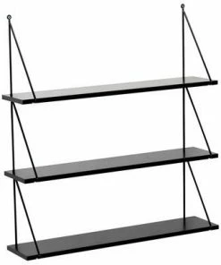 Alice & Fox Vegghylle Triangle 3-Plan, Svart