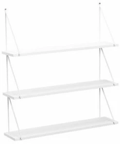 Alice & Fox Vegghylle Triangle 3-Plan, Hvit