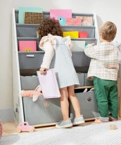 Kinderkraft Bokhylle Vaskebjørn, Hvit & Grå -jollyroom Butikk KKHRACOREG0000 3420 3