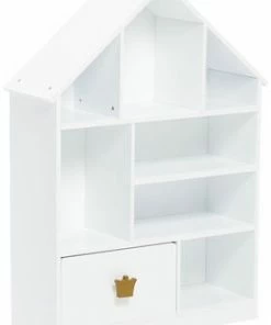 Alice & Fox Bokhylle Med Skuff Princess, Hvit