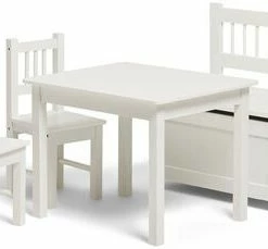 Alice & Fox Bord Og Stoler Og Benk, White
