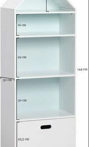 Alice & Fox Kommode Hus 4-plan, Grå -jollyroom Butikk SD TriBK204L GREY 2675 4g