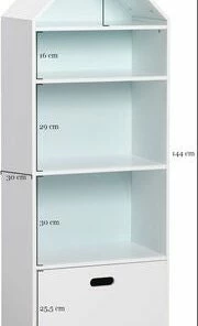 Alice & Fox Kommode Hus 4-plan, Rosa -jollyroom Butikk SD TriBK204L PINK 2675 4j