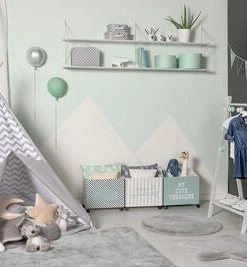 Alice & Fox Vegghylle 160cm, Lysegrå -jollyroom Butikk SHIDAM10B 2L 160cm GREY 2675 3b