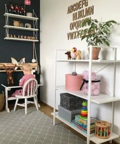 Alice & Fox Vegghylle Stor, Grå -jollyroom Butikk SHIDAM10B 3L GREY 2675 3b
