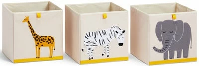 Alice & Fox Oppbevaringsbokser, Safaridyr 1 Alice & Fox Oppbevaringsbokser, Safaridyr