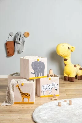 Alice & Fox Oppbevaringsbokser, Safaridyr 2 Alice & Fox Oppbevaringsbokser, Safaridyr - Bilde 2