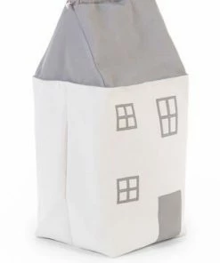 Childhome Oppbevaringsboks Hus, Grey/White