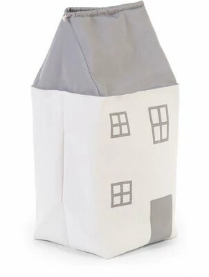 Childhome Oppbevaringsboks Hus, Grey/White 1 Childhome Oppbevaringsboks Hus, Grey/White