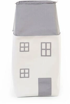 Childhome Oppbevaringsboks Hus, Grey/White 2 Childhome Oppbevaringsboks Hus, Grey/White - Bilde 2