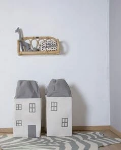 Childhome Oppbevaringsboks Hus, Grey/White 10 Childhome Oppbevaringsboks Hus, Grey/White -jollyroom Butikk TOYBHOW 3215 3a
