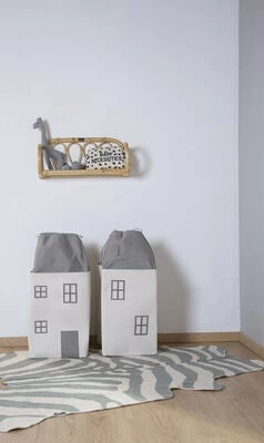 Childhome Oppbevaringsboks Hus, Grey/White 3 Childhome Oppbevaringsboks Hus, Grey/White - Bilde 3