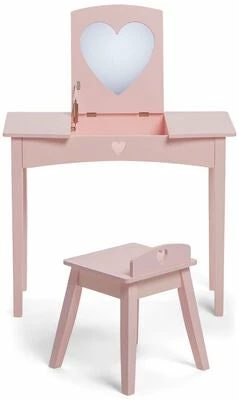 Alice & Fox Sminkebord Med Stol, Rosa 3 Alice & Fox Sminkebord Med Stol, Rosa - Bilde 3