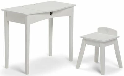 Alice & Fox Sminkebord Med Stol, Hvit 3 Alice & Fox Sminkebord Med Stol, Hvit - Bilde 3