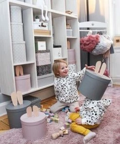 Cloudberry Castle Pappboks Rund 3-pack , Rosa Kanin -jollyroom Butikk X168 1 2187 3d