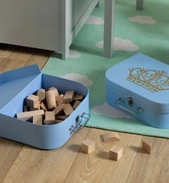 Cloudberry Castle Pappkoffert 2-pack, Crown Blue -jollyroom Butikk X343 B 2187 3d