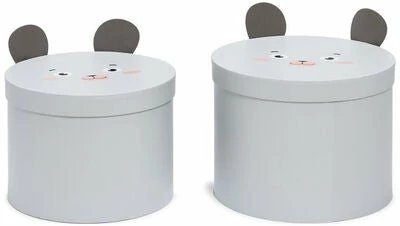 Alice & Fox Oppbevaringsbokser 2-pack Mus, Grå 1 Alice & Fox Oppbevaringsbokser 2-pack Mus, Grå
