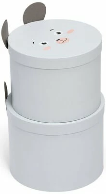 Alice & Fox Oppbevaringsbokser 2-pack Mus, Grå 4 Alice & Fox Oppbevaringsbokser 2-pack Mus, Grå - Bilde 4