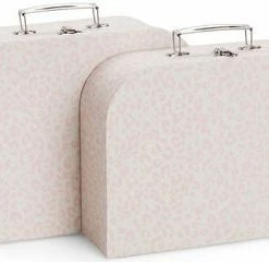 Alice & Fox Pappkoffert 2-pack, Pink Leopard