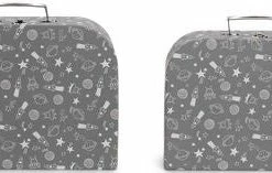 Alice & Fox Pappkoffert 2-pack, Space Grey -jollyroom Butikk X373 B 4b